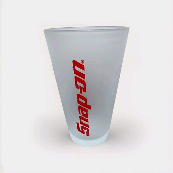 Snap On Tool Frosted Glass Tumbler Cup Drinking Shop Garage Man Cave Mechanic - Picture 1 of 4